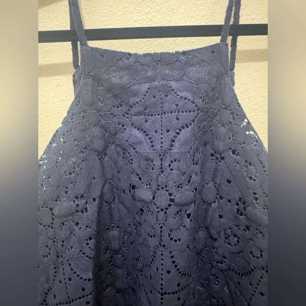 Lilly Pulitzer Midnight Blue Lace Romper - Picture 4 of 9